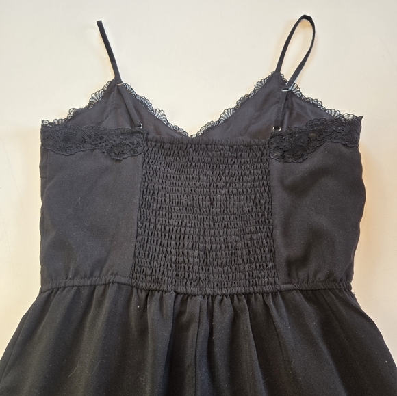 Skies Are Blue Black Size‎ Med Wide Leg Pantsuit With Lace Details - Picture 3 of 9